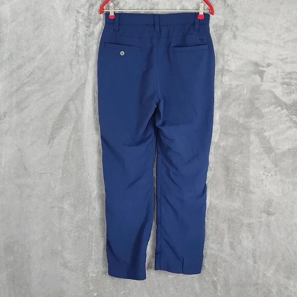 Under Armour Golf Pants Men's 30x32 Blue Loose Performance Stretch Flat Front